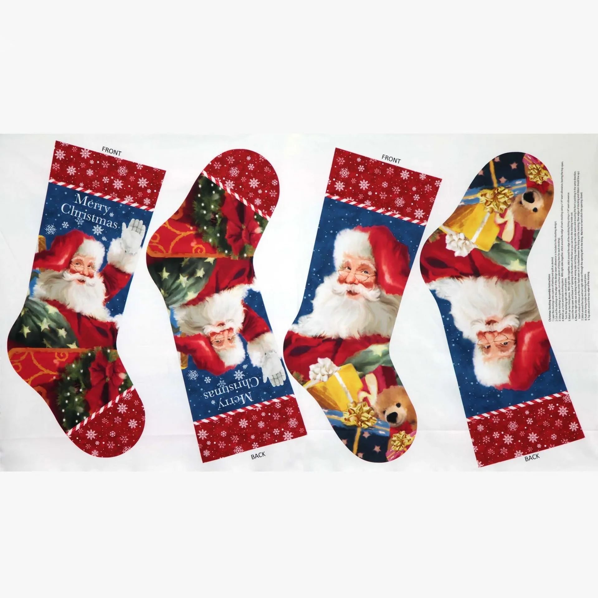 Patchwork Panel Stocking Twas The Night