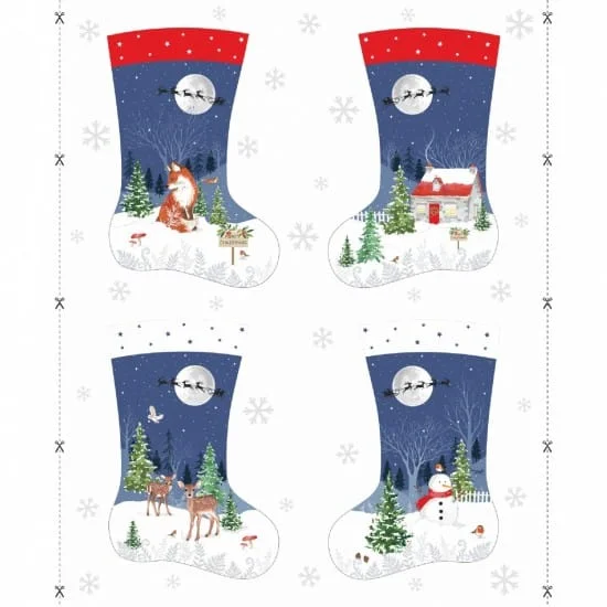 Patchwork Panel Stocking Xmas Eve