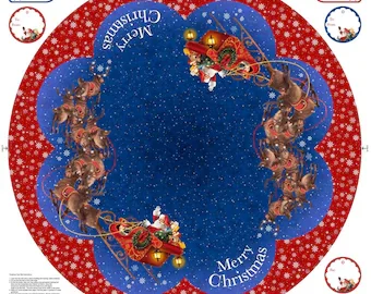 Patchwork Panel Tree Skirt Twas The Night