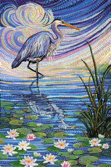 Patchwork Panel Water Garden Ira Kennedy
