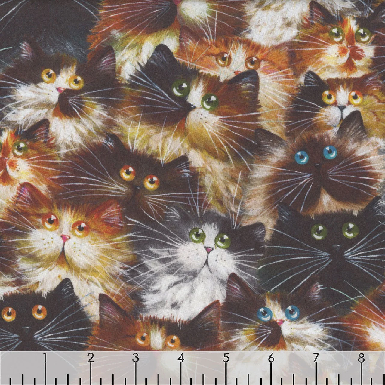 Quilt Backing 43990 2 Cat Faces