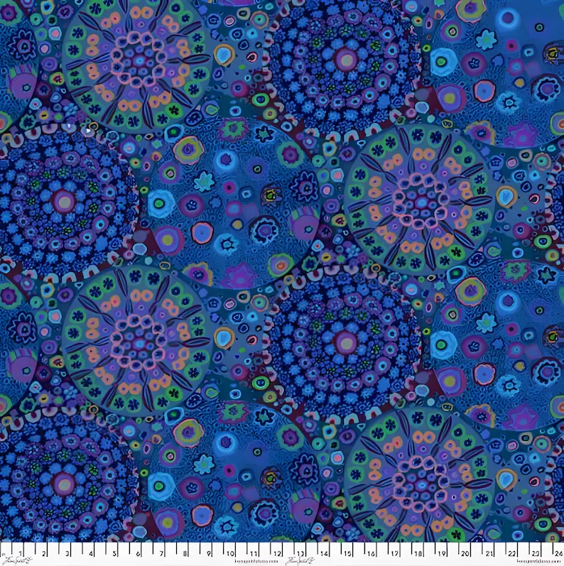 Quilt Backing Kaffe Fassett Millefiore Blue