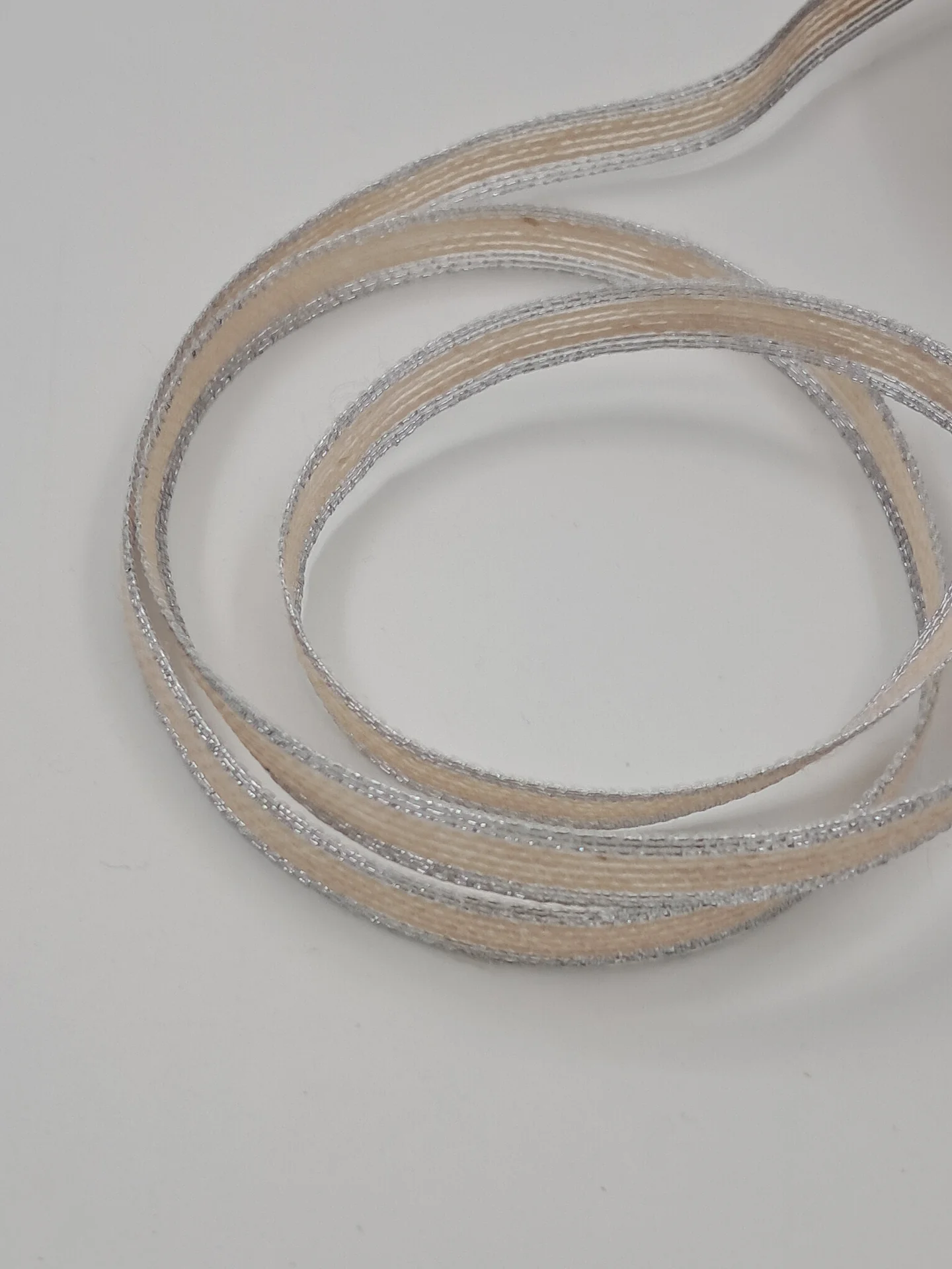 Ribbon Eco Metallic Natural Silver 10mm