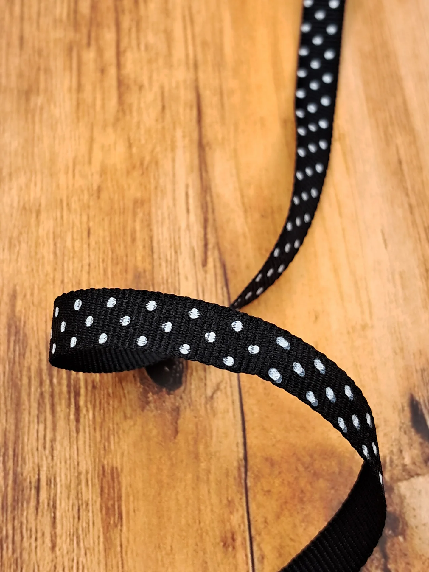 Ribbon Poly Dot Black White 10mm
