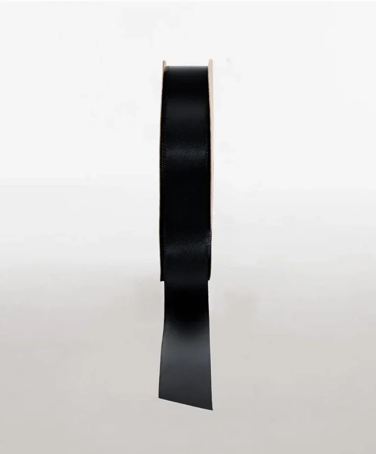 Ribbon Recycled Satin Black 19mm