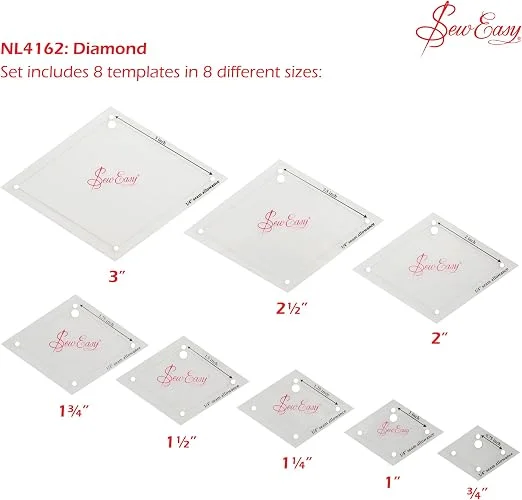 Sew Easy Set Of 8 Mini Diamonds