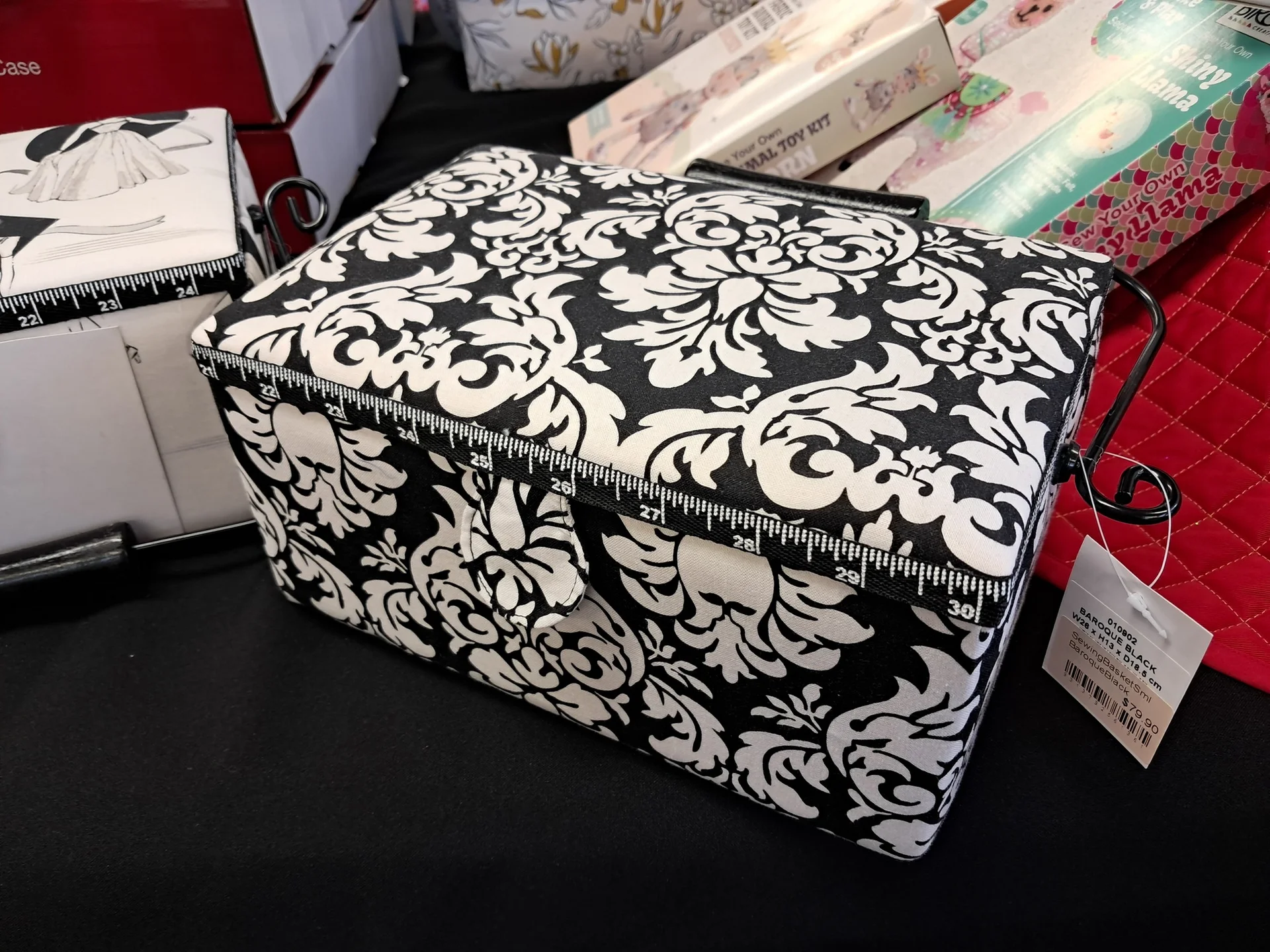 Sewing Basket Sml Baroque Black