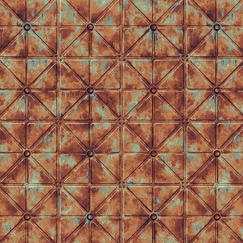 Shapes Rustic Pressed Metal Print