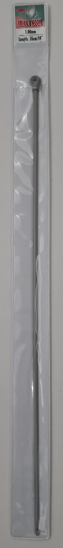 Tricot Hook 3.00mmx 35cm Grey