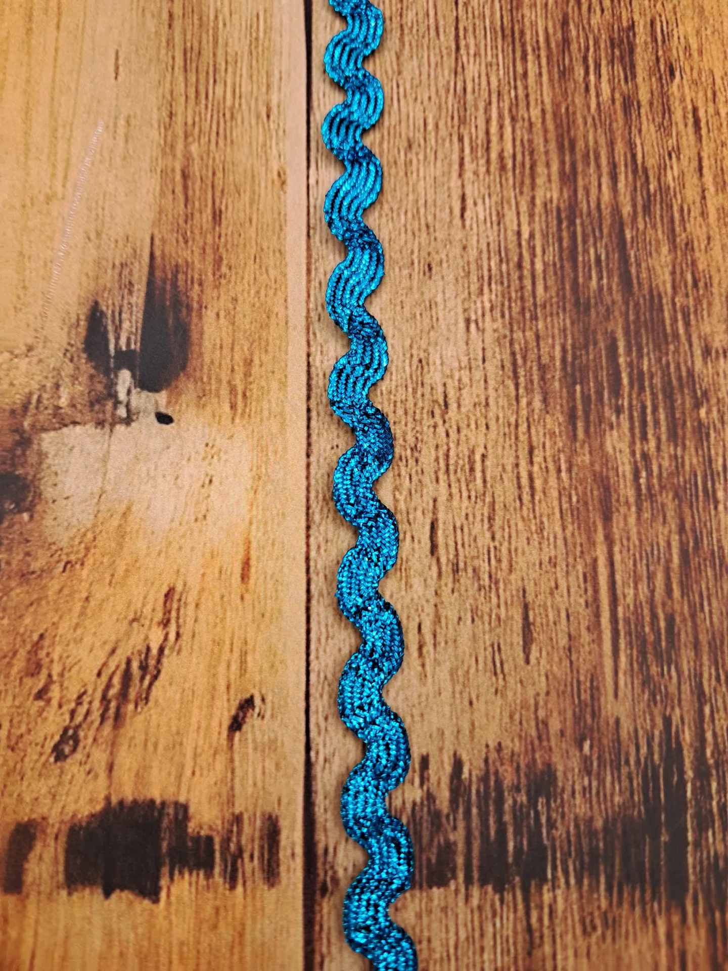 Trim Ric Rac Metallic Blue 6mm