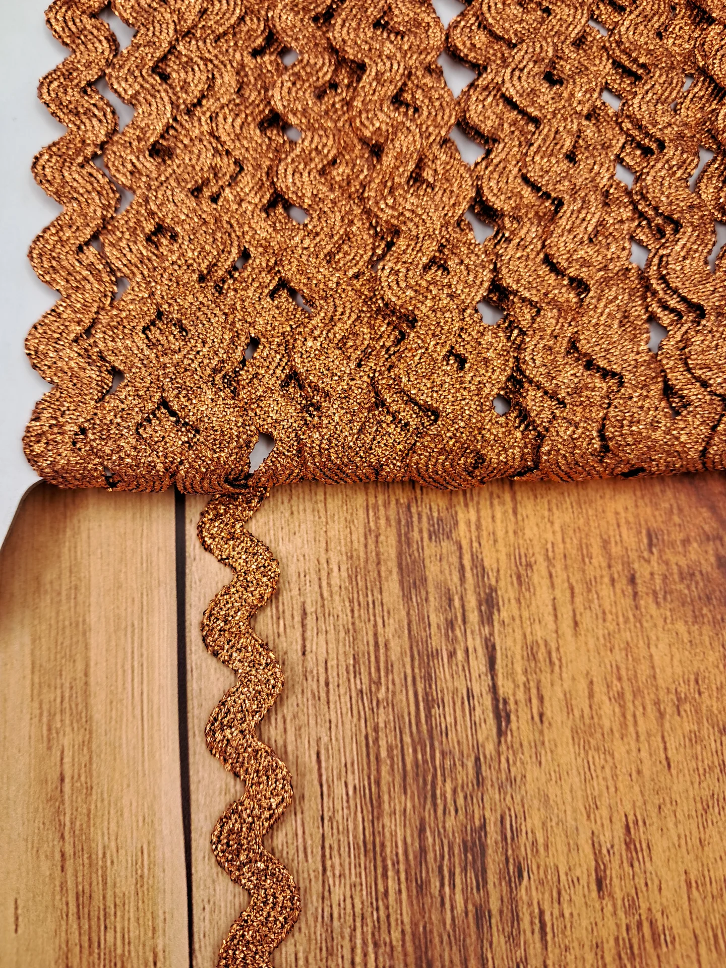 Trim Ric Rac Metallic Copper 6mm