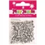 Beads 6mm Alphabet Flat Silver with Black Letters