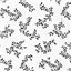 White with Black Leaf Floral