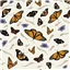 Butterfly Botanical On Cream