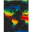 Scenes World Map Multi On Black
