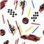 Red 95 Cars On White