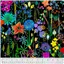 Flowers Gardenia Black Bright Floral