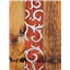 Ribbon Red Organza Sliver Swirl 37mm