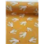 Fabric Jersey Knit Mustard Birds - photo 1