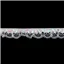 Lace Stretch Frilled Sequins White 60798