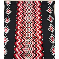 Fabric Maori Print Red Black White