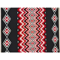 Fabric Maori Print Red Black White