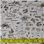 Fabric Yanko Natural Brown Dinosaurs - photo 2