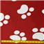 Canvas Printed White Paw Print On Rust Red - photo 1