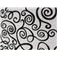 Felt Squares Black Swirl On White
