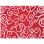 Felt Squares White Swirl On Red