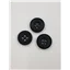 Button 25BL15 Black Circular 15mm