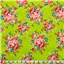 Fabric Cotton Spandex Lime Floral