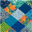 Fabric Rayon Patchwork Navy - photo 2