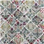 Morisu Square Floral Tiles on Cream