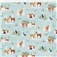 Christmas Enchanted Woodland Forest Toile Light Teal