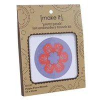 Make It Kit Emb Felt Brooch Purple