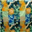 Fabric Cotton Print Square Teals Gold - photo 1