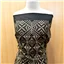 Fabric Embroidered Mini Matt Black Gold - photo 1