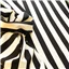 Knit Cotton Spandex Stripe Cream Black