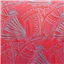 Fabric Rubber Print M 17 Red Aqua