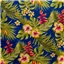 Rayon Pacific Plant Print Royal